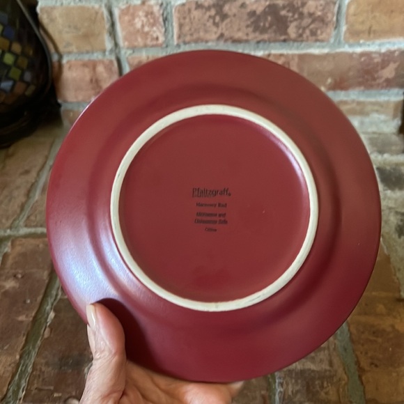 Vtg Pfaltzgraff Harmony Red Side Plates Set of 2 - Picture 3 of 4